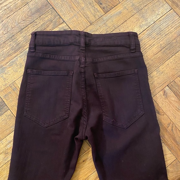 Carmar Maroon High Waisted Skinny Jeans Size 26 - Picture 3 of 5